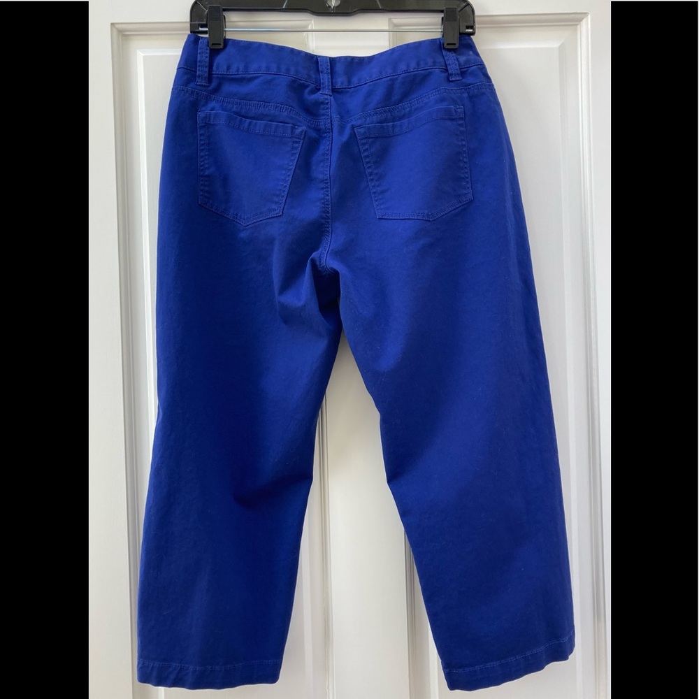 Merona Blue cropped stretch pants, woman size 6